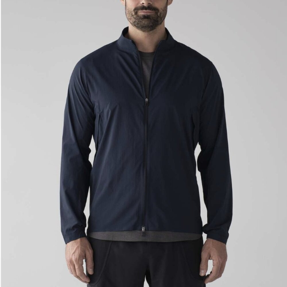 Lululemon Surge Light Jacket Nautical Navy Blue Full Zip Lightweight Size Medium